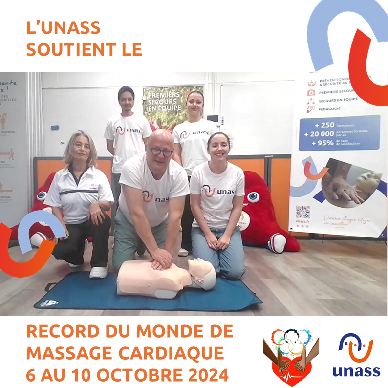 L'UNASS GUADELOUPE BAT À NOUVEAU LE RECORD DU MONDE DE MASSAGE CARDIAQUE !